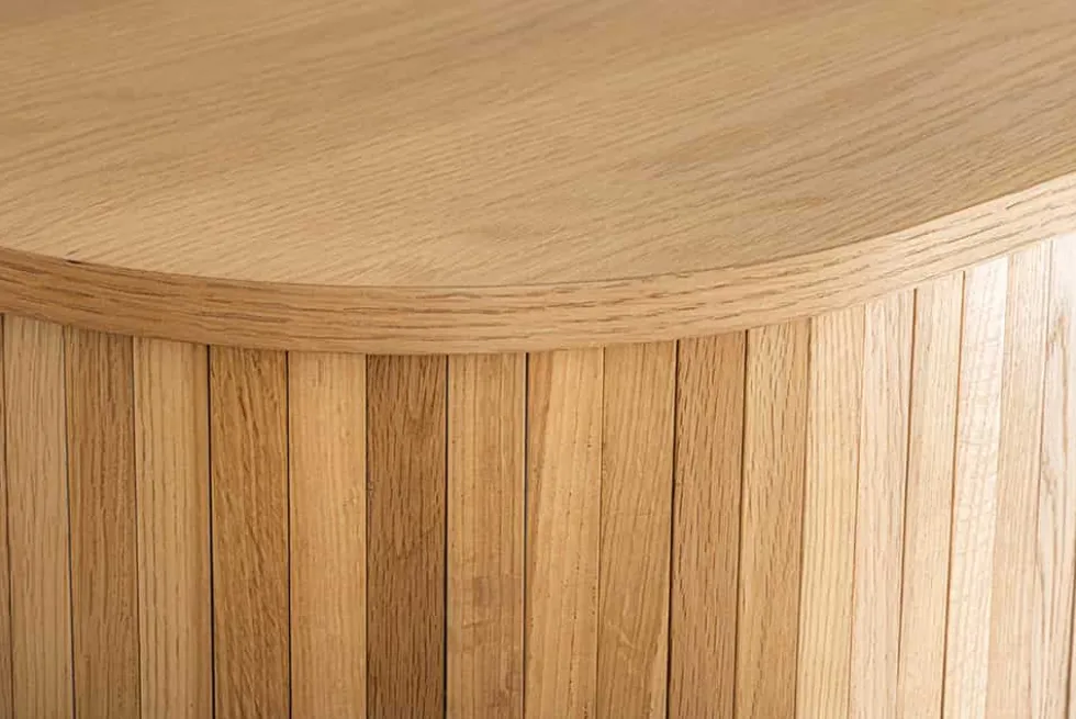 Retro Sideboard VALHALLA WOOD 160cm natur Eichenholz Schiebetüren