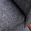 Retro Sitzbank SCARLETT 90cm anthrazit Bouclé mit Armlehnen