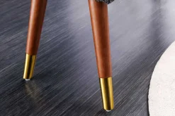 Retro Sitzbank SCARLETT 90cm anthrazit Bouclé mit Armlehnen