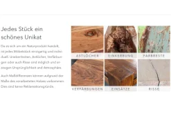 Retro Sitzbank TURNBOCK 134cm mit Echtleder Bezug Mangoholz Bank