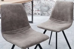 Retro Stuhl AMSTERDAM CHAIR taupe grau Designklassiker