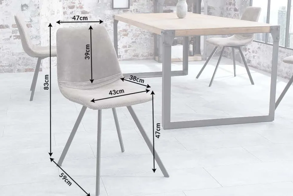 Retro Stuhl AMSTERDAM CHAIR taupe grau Designklassiker
