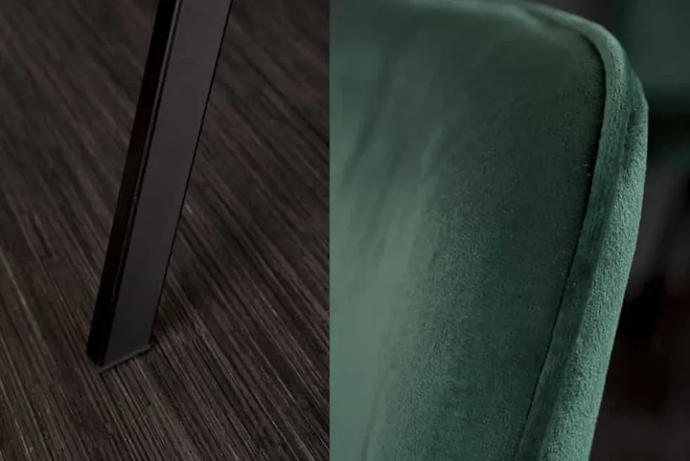 Retro Stuhl AMSTERDAM CHAIR smaragdgrün Samt Designklassiker