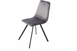 Retro Stuhl AMSTERDAM CHAIR dunkelgrau Samt Designklassiker