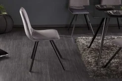 Retro Stuhl AMSTERDAM CHAIR dunkelgrau Samt Designklassiker