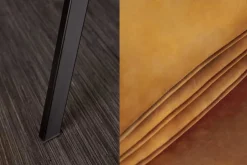 Retro Stuhl AMSTERDAM CHAIR senfgelb Samt Designklassiker
