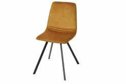 Retro Stuhl AMSTERDAM CHAIR senfgelb Samt Designklassiker