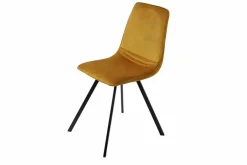 Retro Stuhl AMSTERDAM CHAIR senfgelb Samt Designklassiker