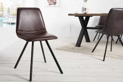 Retro Stuhl AMSTERDAM CHAIR antik braun Designklassiker