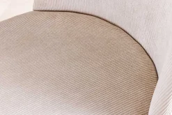 Retro Stuhl MIA CASA beige Cord champagner gold brushed Metall