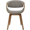 Retro Stuhl ORGANIC natur Eschenholz grau Strukturstoff