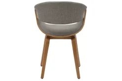 Retro Stuhl ORGANIC natur Eschenholz grau Strukturstoff