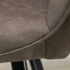 Retro Stuhl PALERMO taupe mit Armlehne und Ziersteppung