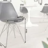 Retro Stuhl SCANDINAVIA MEISTERSTÜCK schwarz verchromtes Gestell