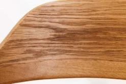 Retro Stuhl VALHALLA WOOD matt-braun Eiche Massivholz mit Armlehne