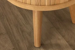 Retro TV-Board VALHALLA WOOD 160cm natur Eichenholz Schiebetüren Lowboard