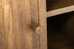 Retro TV-Board VALHALLA WOOD 160cm smoked Eichenholz Schiebetüren Lowboard
