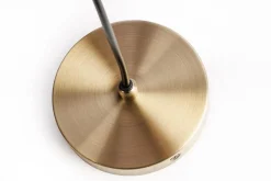 Runde Hängelampe ALVA 25cm natur Akazienholz Eisen Hängeleuchte