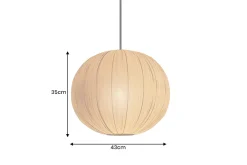 Runde Hängelampe ORGANIC 45cm natur Stoffschirm Boho