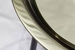 Runder Beistelltisch CASABLANCA 50cm messing gold schwarz Tablett abnehmbar klappbar