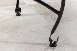 Runder Beistelltisch MARRAKESCH 50cm silber Teetisch abnehmbares Tablett klappbar