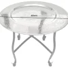 Runder Beistelltisch MARRAKESCH 40cm silber Teetisch abnehmbares Tablett klappbar