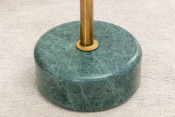 Runder Beistelltisch TRAYFUL 60cm messing antik Eisen grün Marmorfuß handmade