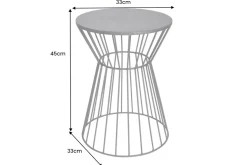 Runder Beistelltisch VARIATION 45cm schwarz Metallgestell Eisen handmade