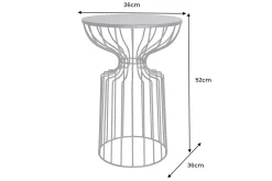 Runder Beistelltisch VARIATION 55cm schwarz Eisen Metallgestell handmade