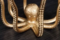 Runder Beistelltisch WILDLIFE OCTOPUS 50cm gold Skulptur Glas