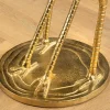Runder Beistelltisch WILDLIFE CRANE 55cm gold Glas Kranich-Skulptur handmade