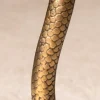 Runder Beistelltisch WILDLIFE SNAKE 65cm kupfer antik Metall Glas handmade
