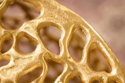 Runder Couchtisch ABSTRACT LEAF 50cm gold Metall filigrane Handarbeit Vintage Design