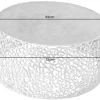 Runder Couchtisch ABSTRACT LEAF 75cm silber antik Metall filigrane Handarbeit