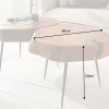 Runder Couchtisch GOA 60cm Akazie Massivholz Baumstamm schwarze Metallbeine