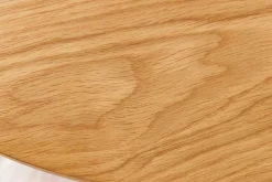 Runder Couchtisch VALHALLA WOOD 70cm natur Eichenholz Säulenfuß
