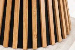 Runder Couchtisch VALHALLA WOOD 70cm natur Eichenholz Säulenfuß