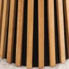 Runder Couchtisch VALHALLA WOOD 50cm natur Eichenholz Säulenfuß