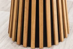 Runder Couchtisch VALHALLA WOOD 50cm natur Eichenholz Säulenfuß