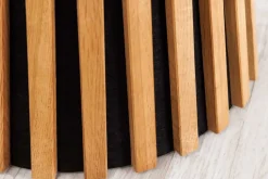 Runder Couchtisch VALHALLA WOOD 50cm natur Eichenholz Säulenfuß