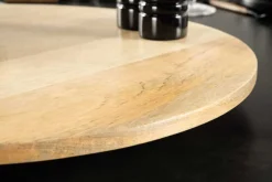 Runder Drehteller MAKASSAR 50cm natur Mangoholz massiv handmade