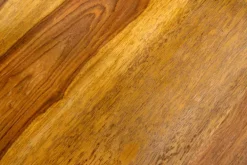 Runder Drehteller MAKASSAR 50cm braun Sheesham Massivholz stone finish handmade