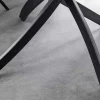 Runder Esstisch ALPINE 120cm anthrazit Keramik schwarzes Metallgestell