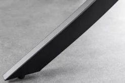Runder Esstisch ALPINE 120cm anthrazit Keramik schwarzes Metallgestell