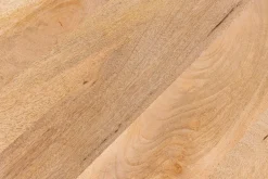 Runder Esstisch ART DECO 140cm natur Mangoholz massiv mit Säulenfüßen