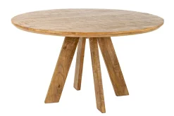 Runder Esstisch ART WOOD 120cm braun massiv Mangoholz