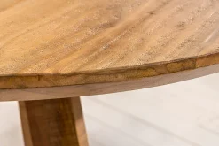 Runder Esstisch ART WOOD 120cm braun massiv Mangoholz