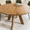 Runder Esstisch ART WOOD 140cm braun massiv Mangoholz