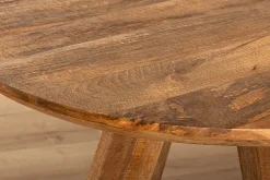Runder Esstisch ART WOOD 100cm braun massiv Mangoholz