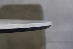 Runder Esstisch ATELIER 120cm grau Beton-Design schwarz Metall